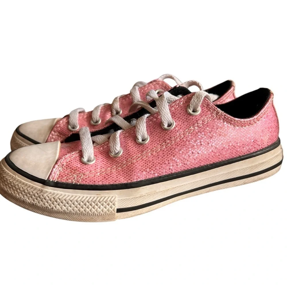 Chuck Taylor All Star Prism Glitter Youth Size 1 - Picture 9 of 11